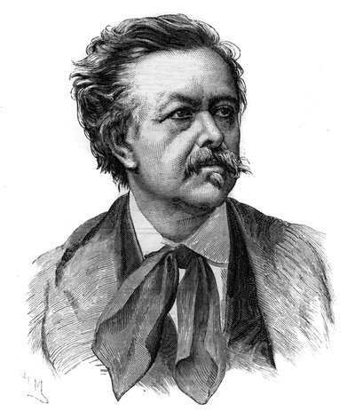 Portrét Emile Gigault de La Bedolliere (1812-1883) francouzský spisovatel, novinář a překladatel - rytina podle kresby Henri Meyer od Henri (after) Meyer