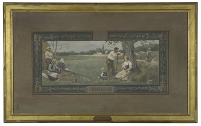 Náčrt svatební síně radnice 14. obvodu: Porodnice, 1889 (olej na plátně) od Henri Adrien Tanoux