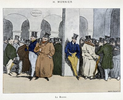 Obchodníci pařížské burzy - kresba Henri Monnier, počátek 19. století od Henri Bonaventure Monnier