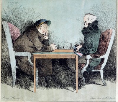 Rytina šachistů od Henryho Monniera (1805-1877) od Henri Bonaventure Monnier
