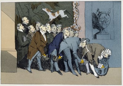 Pan M. ředitel, náčelník, zaměstnanci, supernumeráři atd., atd., atd., pochválí novou Excelenci – v „“Administrativní morálce”” od Henriho Monniera od Henri Bonaventure Monnier