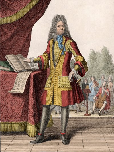 Portrét Jean-Baptiste Lully (1632-1687) od Henri Bonnart