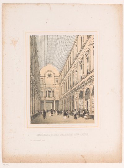 Interiér královských galerií Saint-Hubert v Bruselu Intérieur des galeries St. Hubert (název na objektu) od Henri Borremans (attributed to)