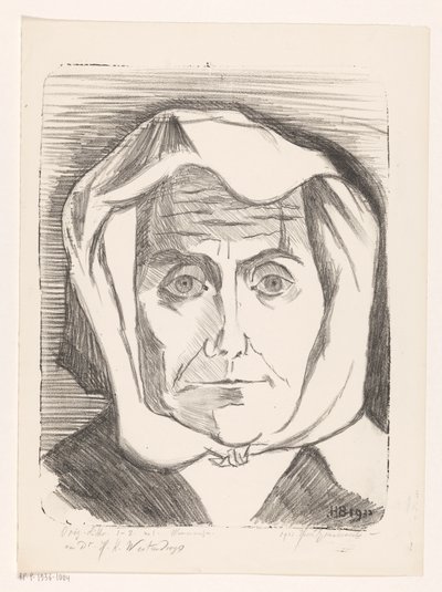 Portrét neznámé ženy Insane (původní název série na objektu) od Henri Braakensiek (signed by artist)