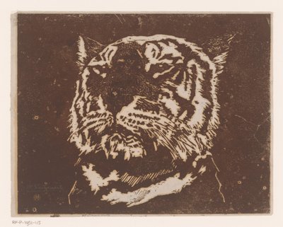 Tygr od Henri Charles Guérard (signed by artist)