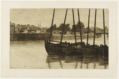 Lodě v Radoubu, Dieppe od Henri Charles Guérard