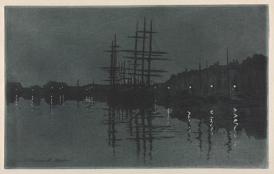 Účinek Měsíce v Dieppe od Henri Charles Guérard