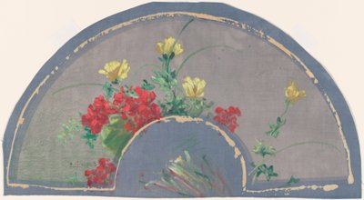 Vějíř s mákem od Henri Charles Guérard