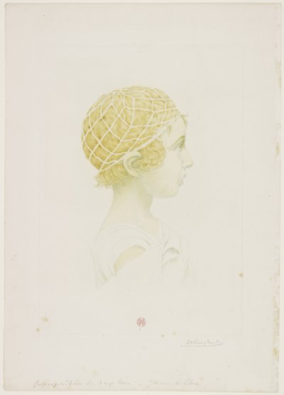 Portrét Jeana Raimonda Guérarda, kolem roku 1890 (barevná suchá jehla) od Henri Charles Guérard