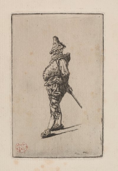Punchinello, po Meissonier, 1876. od Henri Charles Guérard