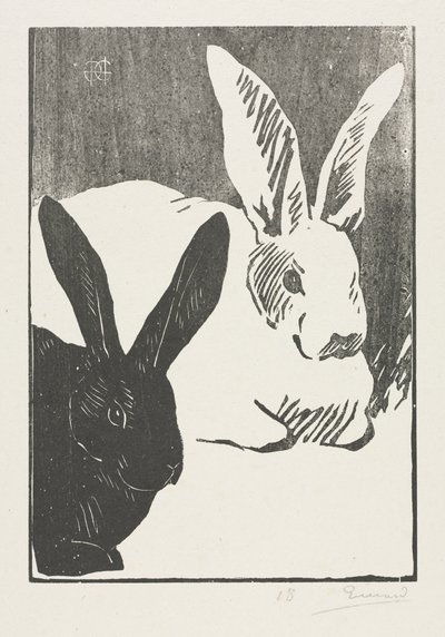 Králíci, 1893. od Henri Charles Guérard