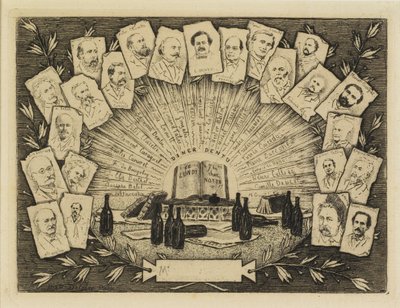 Dvacet dva portrétů, 1881 (lept, suchá jehla) od Henri Charles Guérard