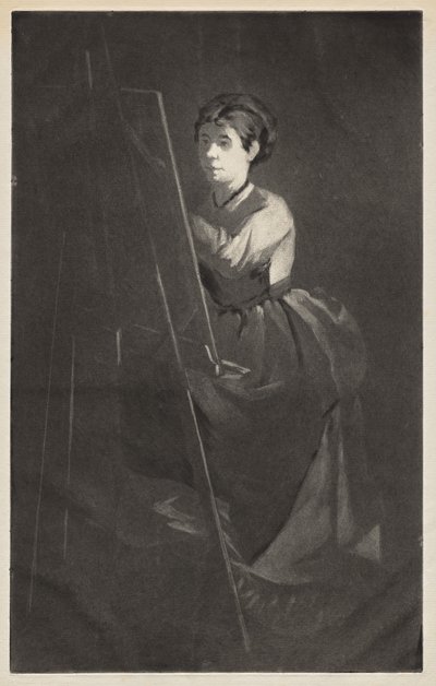 Mladá žena u stojanu od Henri Charles Guérard
