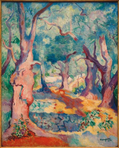 Olivovníky v Cavalière od Henri Charles Manguin