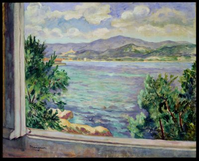 Záliv St. Tropez z Oustalet od Henri Charles Manguin