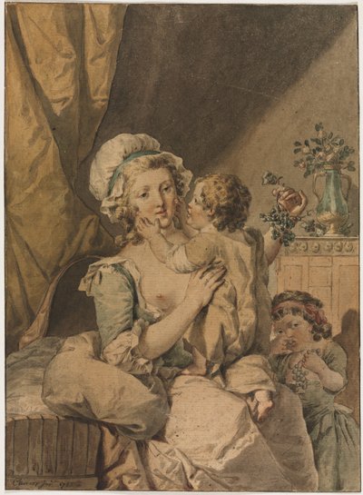 Matka se dvěma dětmi, 1788. od Henri Chevaux