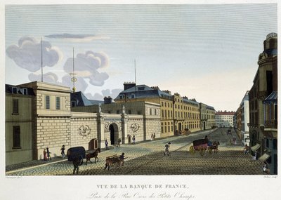 Pohled na Banque de France - v ""Výhledech na Paříž"" od Courvoisiera od Henri Courvoisier-Voisin