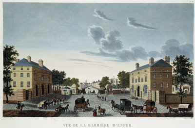 Bariéra pekla, kolem roku 1820 – v „“Výhledech na Paříž“ od Courvoisiera od Henri Courvoisier-Voisin