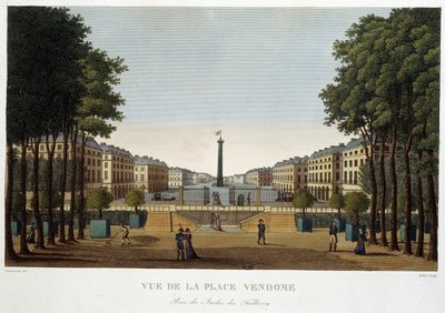 Place Vendôme, výhled do zahrady - Paříž od Courvoisier od Henri Courvoisier-Voisin