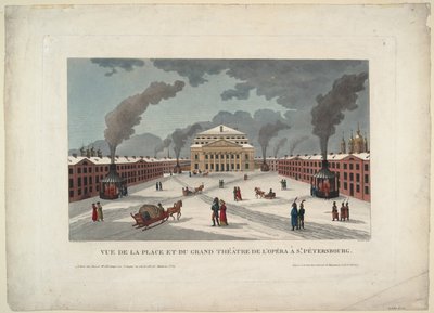 Petrohradské císařské divadlo Velkého Kamenného, c. 1811 od Henri Courvoisier-Voisin