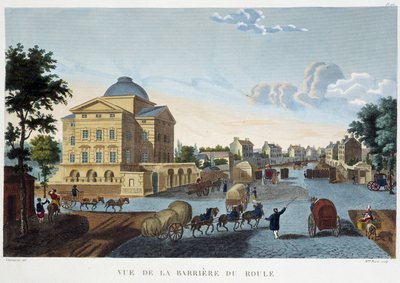 Pohled na Barrier du Roule - v „“ Pohled na Paříž, cca 1810: Les Barriers de Paris““ od Courvoisiera od Henri Courvoisier-Voisin