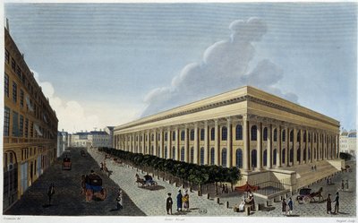 Pohled na novou burzu a Tribunal de Commerce – v „“Vues de Paris““ od Courvoisier od Henri Courvoisier-Voisin