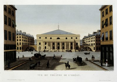 Pohled na divadlo Odeon - v „Pohledech na Paříž““ od Courvoisiera od Henri Courvoisier-Voisin