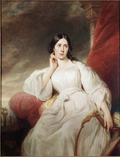 Portrét Marie Garciové zvané Malibran v roli Desdemony (olej na plátně od Henri Decaisne