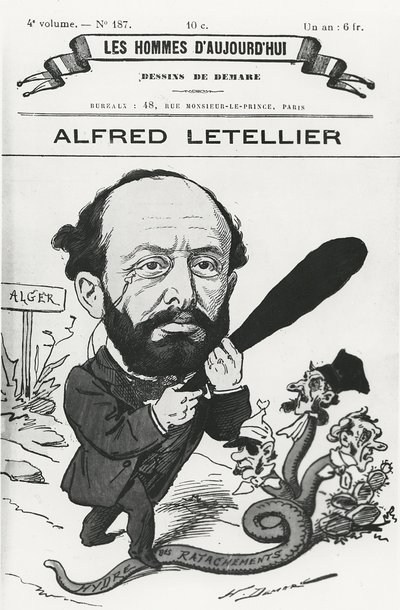 Karikatura Alfreda Letelliera z 