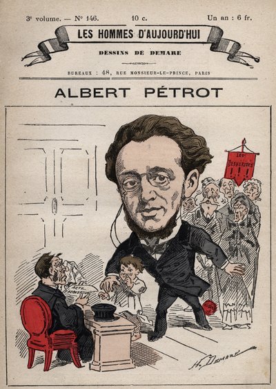 Karikatura Alberta Petrota 1837-1897 z „Les Hommes d