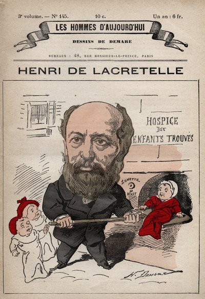 Kreslený film Henri de Lacretelle (1815-1899) francouzský politik, spisovatel - z 