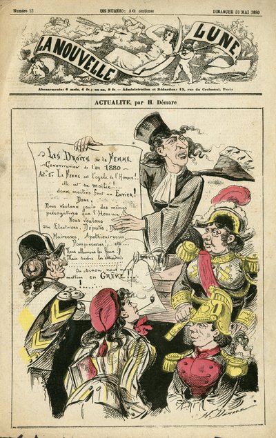 Ilustrace Henri Demare (1846-1888) pro obálku La Nouvelle Lune od Henri Demare
