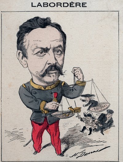 Jean Marie Arthur Labordere, francouzský voják, politik, senátor za Seinu - Kreslený film Henri Demare v „Les Hommes d
