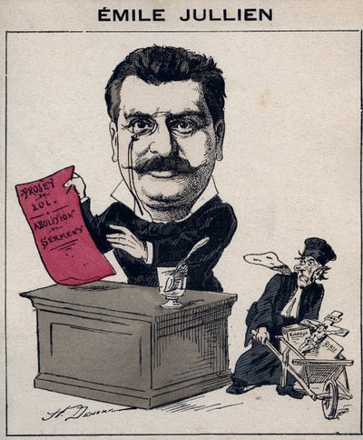 Portrét Philippe Emile Julliena (1845-1912), francouzského politika - Kreslený film Henriho Demare v „Les Hommes d