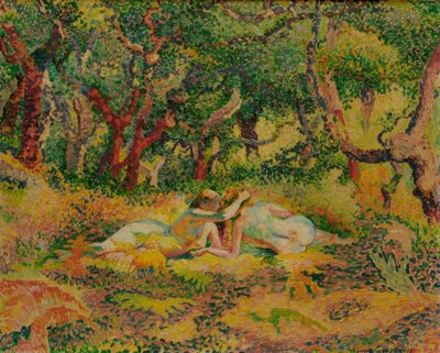 Dvě nahé ženy pod dubovým korkem od Henri Edmond Cross
