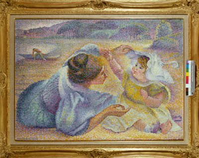 Matka si hraje se svým dítětem, c.1897 od Henri Edmond Cross