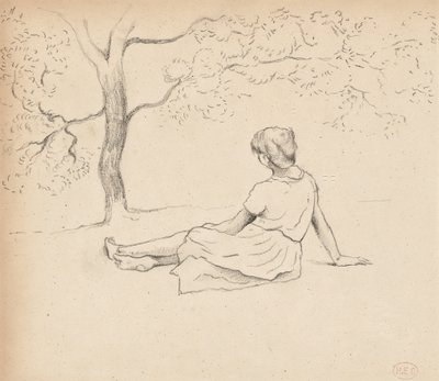 Studium pro "Laundreses in Provence", c.1885-89 od Henri Edmond Cross