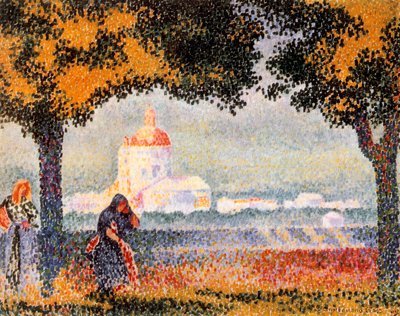 Kostel Santa Maria degli Angeli poblíž Assisi, 1909 od Henri Edmond Cross