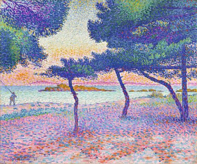 Pláž v Saint-Clair, 1896. od Henri Edmond Cross