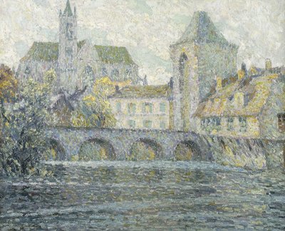 Moretova krajina, most; Krajina Moret, Most od Henri Eugene Augustin Le Sidaner