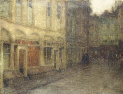 Square in Ypres, Dusk, c.1898 (olej na plátně) od Henri Eugene Augustin Le Sidaner