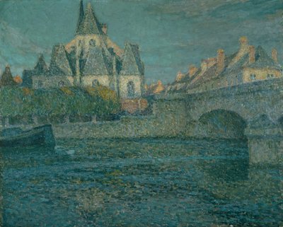 Kostel v Nemours, Francie od Henri Eugene Augustin Le Sidaner