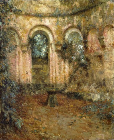 Areál hradu; Le Cour du Chateau od Henri Eugene Augustin Le Sidaner