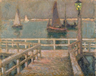 The Pier (olej) od Henri Eugene Augustin Le Sidaner