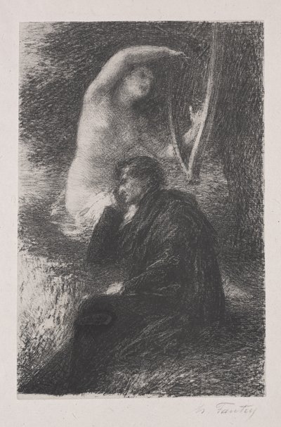 Lélio: Liparská harfa od Henri Fantin-Latour