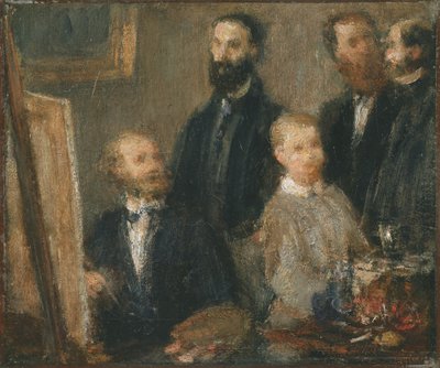 Manet ve svém ateliéru od Henri Fantin-Latour