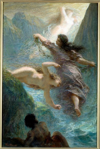 Dívky z Rýna. Pastel od Henri Fantin Latour (Fantin-Latour od Ignace Henri Jean Fantin Latour