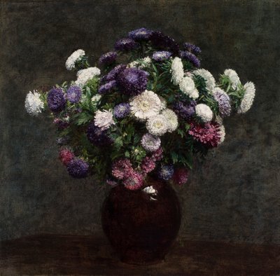 Astry ve váze od Ignace Henri Jean Fantin Latour