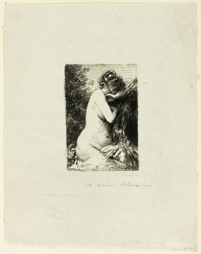 Plačící žena: Studie sedící ženy ve správném profilu od Ignace Henri Jean Fantin Latour