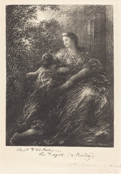 Duet z "The Trojans" (6. deska) od Ignace Henri Jean Fantin-Latour